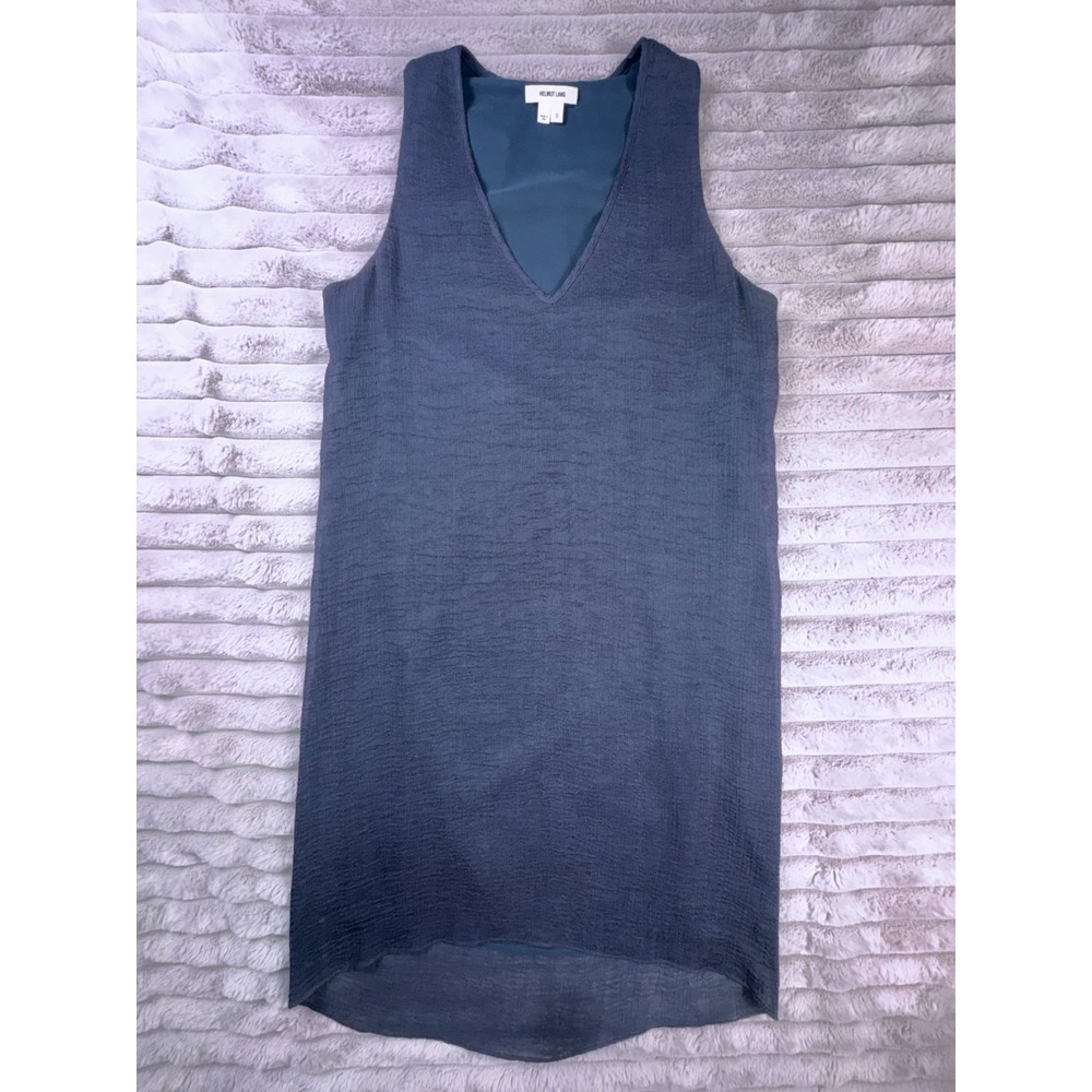 Helmut Lang Breeze Dress Small Dark Green Sheer Gauze Shift Slip Euro Summer - Picture 3 of 11